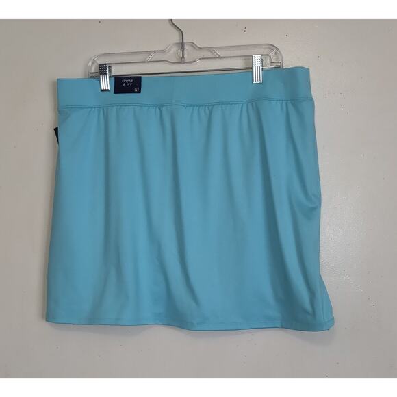 Crown & Ivy Skort Skirt + Shorts Women's Sz XL AQUA Sports Tennis Pickleball NWT - Picture 5 of 11